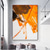 cheap Abstract Paintings-Handmade Oil Paintings Canvas Wall Art Decoration Modern Orange Abstract for Home Decor Rolled Frameless Unstretched Painting