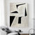 baratos Pinturas de Natureza Morta-pintado à mão branco preto texturizado pintura oversized artesanal abstrato geométrico pintura arte da parede grande minimalista preto branco pintura para sala de estar decoração de parede arte