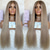 baratos Perucas de seda frontais de cabelo natural-Cabelo humano remy 13x4 Lace Front Peruca Parte do meio Cabelo Brasileiro Liso Multi Cores Peruca 130% 150% Densidade do Cabelo Cabelo Ombre Cabelo com Luzes / Reflexos Sem cola Para Feminino Longo
