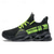 baratos Tênis de Corrida Masculinos-Tênis esportivos flyknit verde neon masculino - tênis de corrida leves e respiráveis com design de sola exclusivo