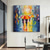 cheap Landscape Paintings-Handpainted Street Scenery Painting handmade pattle knife abstract rain day night painting wall art extra large wall art textured abstract canvas oil painting handpainted street lovers oil painting