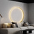 cheap Indoor Wall Lights-Round Indoor Led Wall Lights Wall Sconces Modern Ring Wall Mounted Lighting Fixture Mid Century Circle Wall Lamps Decor Wall Gold Black 85-265V