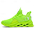 baratos Tênis de Corrida Masculinos-Tênis esportivos flyknit verde neon masculino - tênis de corrida leves e respiráveis com design de sola exclusivo