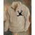 cheap Basic Sweatshirts-Men&#039;s Sweatshirt Black White Army Green Brown Khaki Standing Collar Color Block Reindeer Patchwork Sports &amp; Outdoor Daily Holiday Polyester Corduroy Streetwear Basic Casual Spring &amp;  Fall Clothing