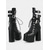 cheap Platform Boots-Women&#039;s Gothic Platform Lace-Up Boots with Buckle Straps and Chunky Heels – Statement Heeled Boots for Parties and Alternative Fashion