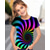 cheap Girl&#039;s 3D Vision &amp; Shining-Girls&#039; 3D Graphic Geometric T shirt Tee Short Sleeve Summer Spring Fashion Basic Kids 4-12 Years Crew Neck Outdoor Casual Daily Regular Fit