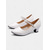 abordables Chaussures de danses latines-chaussures de danse vintage vertes Mary Jane pour femmes avec motif floral jacquard et talon bloc, parfaites pour les événements de danse de salon, latine et formelle