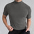 cheap Men&#039;s Casual T-shirts-Men&#039;s T shirt Tee Turtleneck shirt Plain Stand Collar Street Holiday Short Sleeve Clothing Apparel Fashion Casual Comfortable