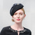 voordelige Feesthoeden-hoeden wollen baret hoed schotel hoed theekransje cocktail elegante bruiloft met strass splicing hoofddeksel hoofddeksel