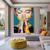 cheap People Paintings-Large Handmade Abstract Palette knife face painting wall art Handmade textured face of girl painting handpainted figurative oil painting wall art face girl Oil painting wall decorative painting room