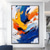 cheap Abstract Paintings-100% handmade White Blue Yellow Textured Painting Oversized handmade Abstract Geometric Textured oil painting Wall Art Large Minimalist Textured Painting for Living Room Wall Decor Abstract Art
