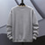 abordables Sudaderas Básicas_-Hombre Sudadera Negro Blanco Gris Cuello Barco Jacquard Estriado Con Texturas Textura de punto Deporte Diario Festivos no imprimible Poliéster Ropa de calle Básico Casual Otoño Invierno Ropa