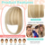 cheap Bangs-Clip in Bangs, Synthetic French Bangs Hair Clip Fake Bangs Fringe with Temples Hairpieces for Women Natural Bangs Clip in Hair Extensions for Daily Wear