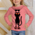 cheap Girl&#039;s Cotton T-shirts-Girls&#039; 3D Graphic Animal T shirt Tee Long Sleeve Spring Fall Fashion Basic Polyester Kids 4-12 Years Crew Neck Outdoor Casual Daily Regular Fit