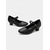abordables Chaussures de danses latines-chaussures de danse vintage vertes Mary Jane pour femmes avec motif floral jacquard et talon bloc, parfaites pour les événements de danse de salon, latine et formelle