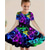 cheap 3D Butterfly Dress-Girls&#039; 3D Graphic Butterfly Dress Short Sleeve Summer Spring Vacation Daily Holiday Beautiful Sweet Kids 4-12 Years Casual Dress A Line Dress Knee-length Regular Fit