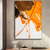 cheap Abstract Paintings-Handmade Oil Paintings Canvas Wall Art Decoration Modern Orange Abstract for Home Decor Rolled Frameless Unstretched Painting