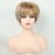 abordables peluca vieja-Peluca corta de duendecillo rubio para mujer, peluca sintética natural en capas con flequillo, peluca de cosplay de repuesto resistente al calor