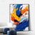 cheap Abstract Paintings-100% handmade White Blue Yellow Textured Painting Oversized handmade Abstract Geometric Textured oil painting Wall Art Large Minimalist Textured Painting for Living Room Wall Decor Abstract Art