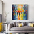 cheap Landscape Paintings-Handpainted Street Scenery Painting handmade pattle knife abstract rain day night painting wall art extra large wall art textured abstract canvas oil painting handpainted street lovers oil painting