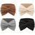 abordables Accessoires de coiffure-Lot de 4 bandeaux larges pour femmes - Accessoires pour cheveux turban doux de style bohème avec un design noué pour le yoga, la course à pied, le sport et le quotidien - Accessoire pour bandeau de