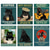 cheap Wall Accents-Vintage Animals Cat Posters Printing Modern Wall Art Pictures Bars Toilets Toilets Home Decoration