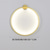 cheap Indoor Wall Lights-Round Indoor Led Wall Lights Wall Sconces Modern Ring Wall Mounted Lighting Fixture Mid Century Circle Wall Lamps Decor Wall Gold Black 85-265V