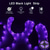 abordables Luces de tira de enchufe-Tira de luces led de luz negra uv 16.4ft 5m flexible 395-405nm 2835smd 8mm flexible dc12v para fiesta de baile en interiores iluminación de escenario pintura corporal