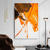 cheap Abstract Paintings-Handmade Oil Paintings Canvas Wall Art Decoration Modern Orange Abstract for Home Decor Rolled Frameless Unstretched Painting