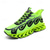 preiswerte Sneaker für Herren-Sportliche Sneakers für Herren in Neongrün mit Flammen – leichte, atmungsaktive Laufschuhe mit Stoßdämpfung für Sport und Fitness