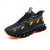 preiswerte Sneaker für Herren-Sportliche Sneakers für Herren in Neongrün mit Flammen – leichte, atmungsaktive Laufschuhe mit Stoßdämpfung für Sport und Fitness