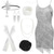 cheap Outfits-Roaring 20s 1920s Cocktail Dress Knee Length Flapper Dress Dress Outfits The Great Gatsby Charleston Wedding Guest Sequins Tassel Fringe Feather Women&#039;s New Year Masquerade Party Evening Wear