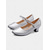 abordables Chaussures de danses latines-chaussures de danse vintage vertes Mary Jane pour femmes avec motif floral jacquard et talon bloc, parfaites pour les événements de danse de salon, latine et formelle
