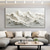 cheap Landscape Paintings-Handmade Original Snow Mountain Oil Painting On Canvas  Abstract Texture Winter Landscape Wall Art for Home Decor With Stretched Frame/Without Inner Frame Painting