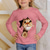 cheap Girl&#039;s Cotton T-shirts-Girls&#039; 3D Graphic Animal T shirt Tee Long Sleeve Spring Fall Fashion Basic Polyester Kids 4-12 Years Crew Neck Outdoor Casual Daily Regular Fit