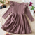 cheap Casual Dresses-Girls&#039; 3D Solid Color Dress Long Sleeve Summer Vacation Daily Holiday Beautiful Sweet Little Kids(4-7ys) 4-7 Years Sweater Dress Casual Dress Knee-length Regular Fit