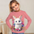 cheap Girl&#039;s Cotton T-shirts-Girls&#039; 3D Graphic Animal Rabbit T shirt Tee Long Sleeve Spring Fall Fashion Basic Kids 4-12 Years Crew Neck Outdoor Casual Daily Regular Fit