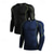 cheap Running Tee &amp; Tank Tops-Men's Color Block Compression Shirt Athletic Shirt Gym Shirt Fitness Shirt Spring Fall Long Sleeve Casual Athleisure Quick Dry Soft Breathable Gym Workout Running Walking Jogging Red black Green and