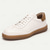 cheap Men&#039;s Sneakers-Men&#039;s White Faux Leather Casual Sneakers with Brown Suede Accents – Comfortable Lace-Up Shoes for Everyday Wear