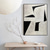 baratos Pinturas de Natureza Morta-pintado à mão branco preto texturizado pintura oversized artesanal abstrato geométrico pintura arte da parede grande minimalista preto branco pintura para sala de estar decoração de parede arte