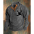 cheap Basic Sweatshirts-Men&#039;s Sweatshirt Black White Army Green Brown Khaki Standing Collar Color Block Reindeer Patchwork Sports &amp; Outdoor Daily Holiday Polyester Corduroy Streetwear Basic Casual Spring &amp;  Fall Clothing