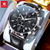 cheap Quartz Watches-New Olevs Olevs Brand Hand Men&#039;S Belt Business Watch Luminous Moon Phase Chronograph Calendar Multifunctional Sports Watch Simple Waterproof Leisure Men&#039;S Wristwatch