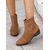 abordables Bottines-bottines décontractées en faux daim pour femmes avec fermeture éclair latérale et talons bas - bottines vintage confortables à porter au quotidien