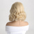cheap Older Wigs-Blonde Wigs for Women Girls Short Curly Wavy Hair Wig Light Blond Shoulder Length Halloween Cosplay Daily Party Wigs