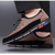 cheap Men&#039;s Sneakers-Men&#039;s Fashion Casual Sports Shoes – Brown and Black Lightweight Sneakers with Embroidered Design and Elastic Lace-Up Closure