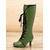 cheap 1930s-Women&#039;s Green Victorian Lace-Up Boots - Retro Mid-Calf Leather Boots with Black Lace Trim and Kitten Heel, Perfect for Cosplay, Parties, and Vintage Style Outfits