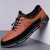 cheap Men&#039;s Sneakers-Men&#039;s Fashion Casual Sports Shoes – Brown and Black Lightweight Sneakers with Embroidered Design and Elastic Lace-Up Closure