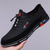 cheap Men&#039;s Sneakers-Men&#039;s Fashion Casual Sports Shoes – Brown and Black Lightweight Sneakers with Embroidered Design and Elastic Lace-Up Closure