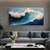 cheap Landscape Paintings-Handmade 3D Ocean oil painting handmade Wall Art Blue Huge Wave Oil Painting On Canvas Handpainted Sea Waves 3D Textured Abstract Painting Beach Landscape Sky oil painting for Living Room bedroom