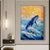 voordelige Schilderijen van dieren-Met de hand gemaakt Hang-geschilderd olieverfschilderij Handgeschilderde Verticaal Dieren Pop-art Modern Zonder Inner Frame (Geen frame)